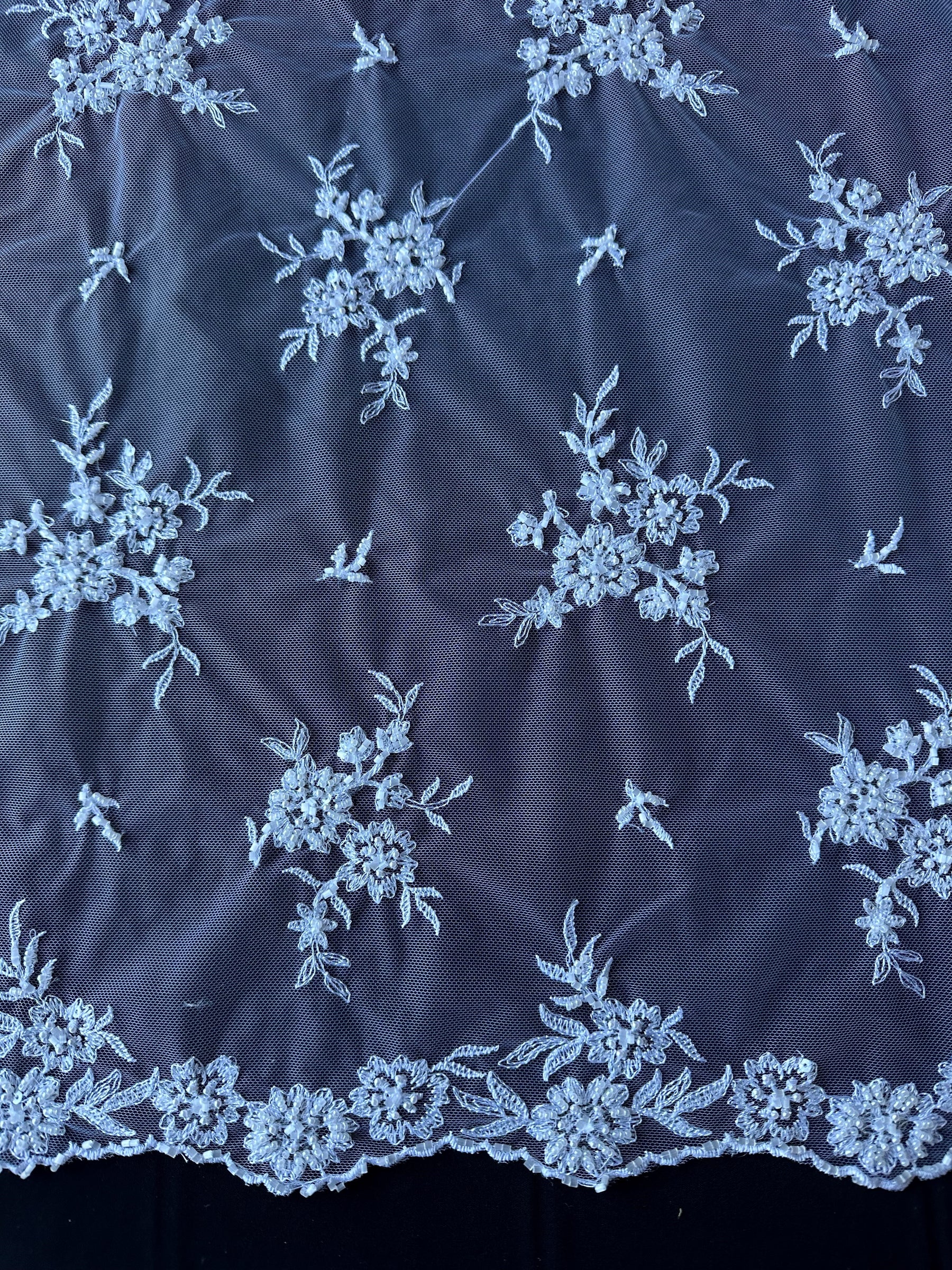 White Beaded Lace - Ream