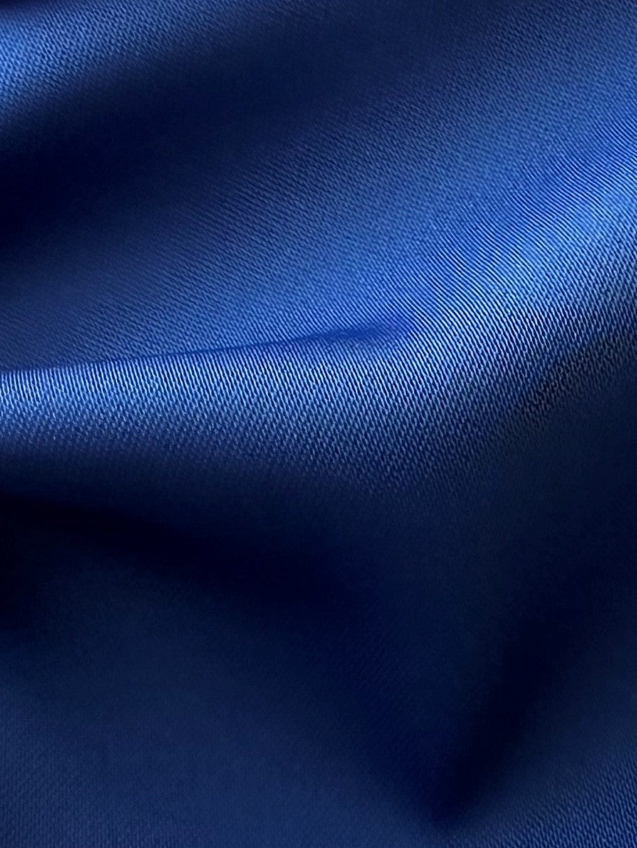 French Navy Polyester Stretch Satin - Uganda