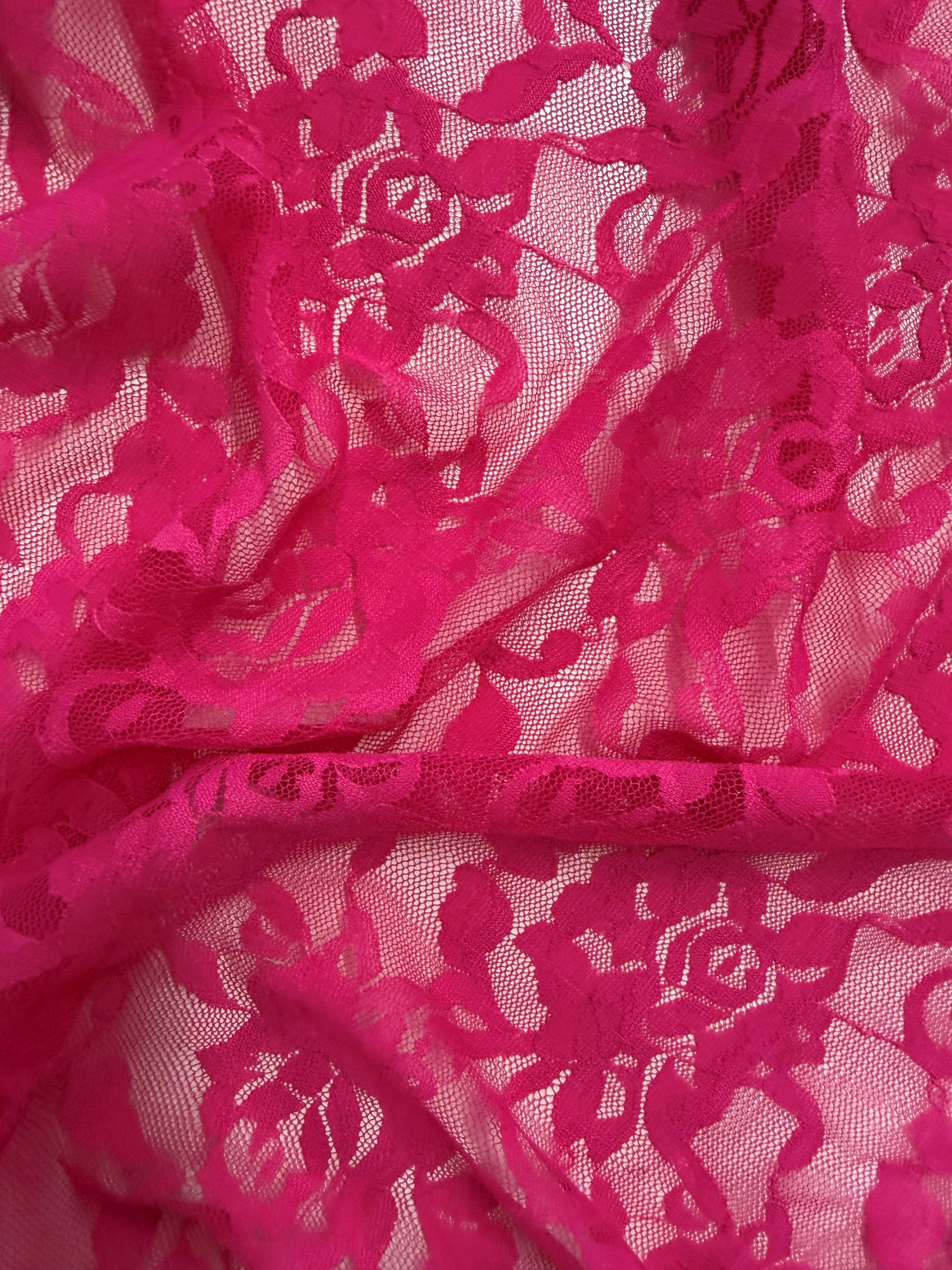 Dentelle Stretch Raschel Fuchsia – Matina