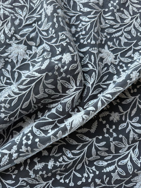 Dentelle brodée de perles ivoire - Minka 