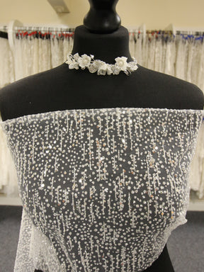Tulle à Paillettes Ivoire - Ottoman