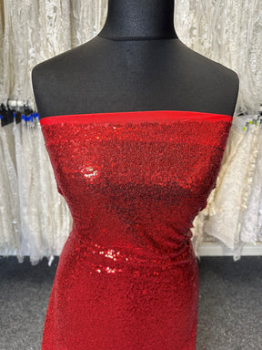 Tulle à paillettes rouge - Glow