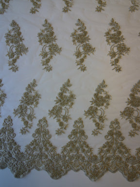 Dentelle perlée dorée - Pilar