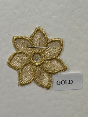 Motif marguerite dorée avec cristaux Swarovski - Aladdin