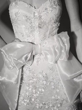 Satin Organza Polyester Ivoire - Bonheur