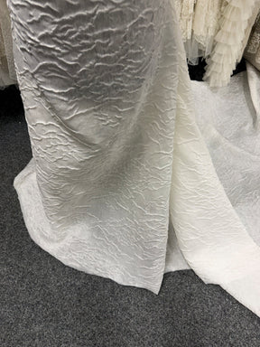 Brocade italien cloque ivoire - Harlem