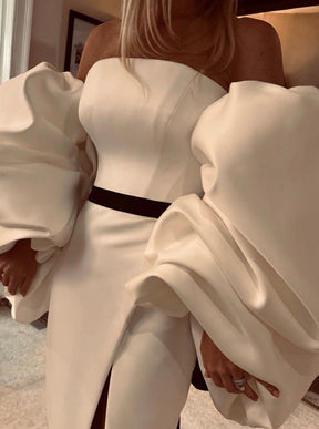 Satin épais en polyester ivoire - Queen