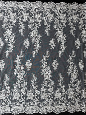 Ivory Beaded and Corded Lace - Habina