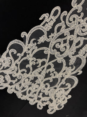 Ivory Beaded Lace Appliques - MT3001