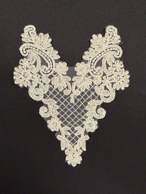 Appliqué sequins ivoire - T897