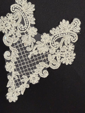 Appliqué sequins ivoire - T897