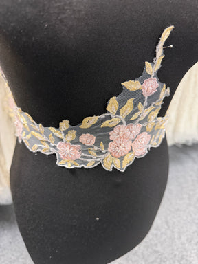 Bordure en dentelle rose poudree – Jessica.