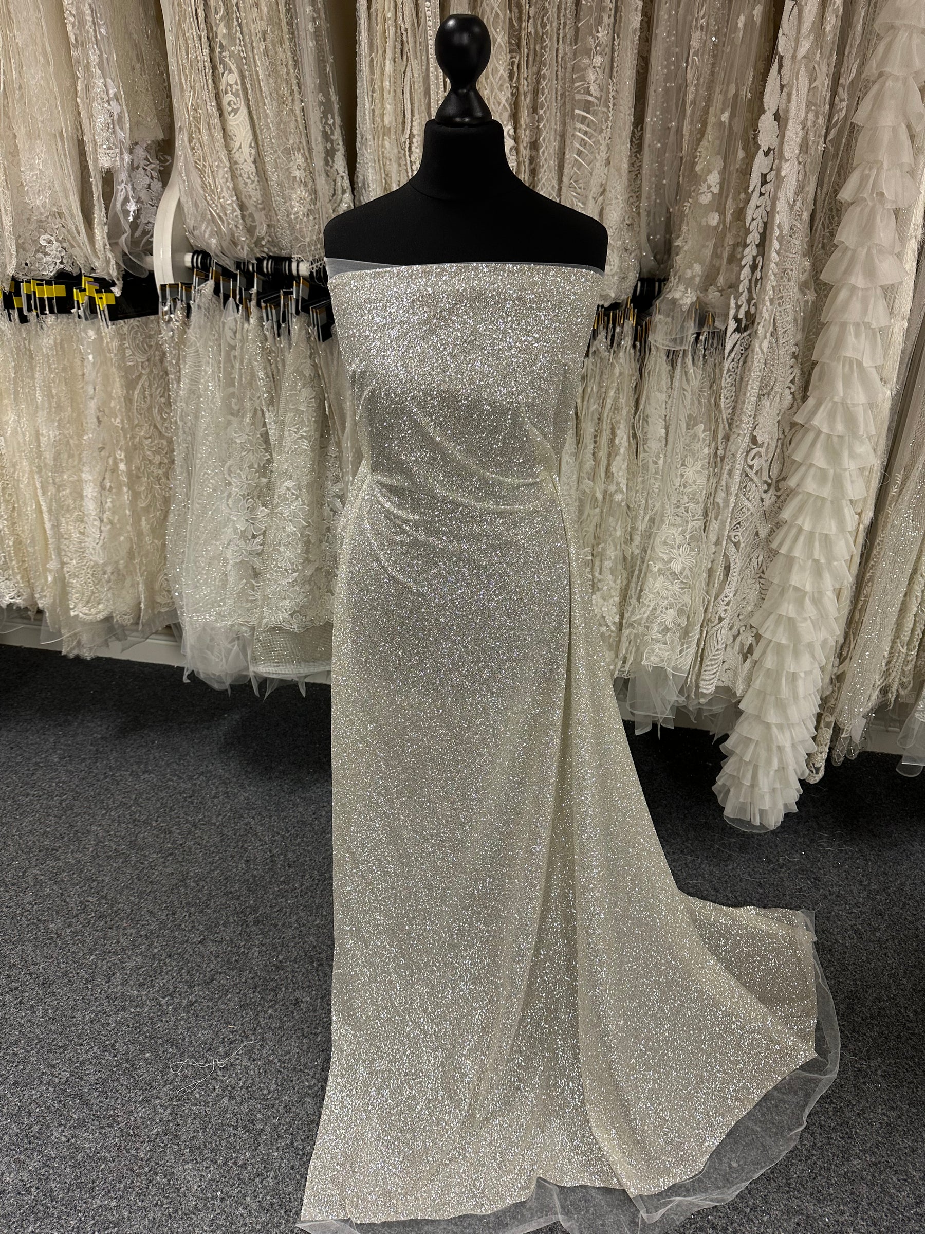 Tulle pailleté ivoire - Lax