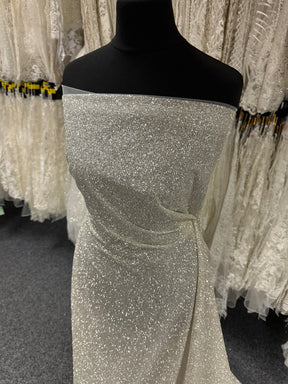 Tulle pailleté ivoire - Lax