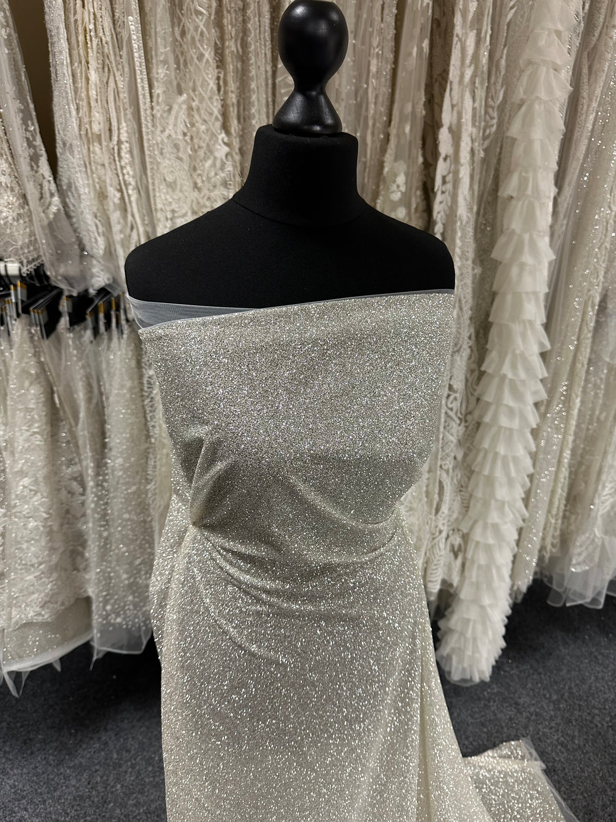 Tulle pailleté ivoire - Lys (CF)