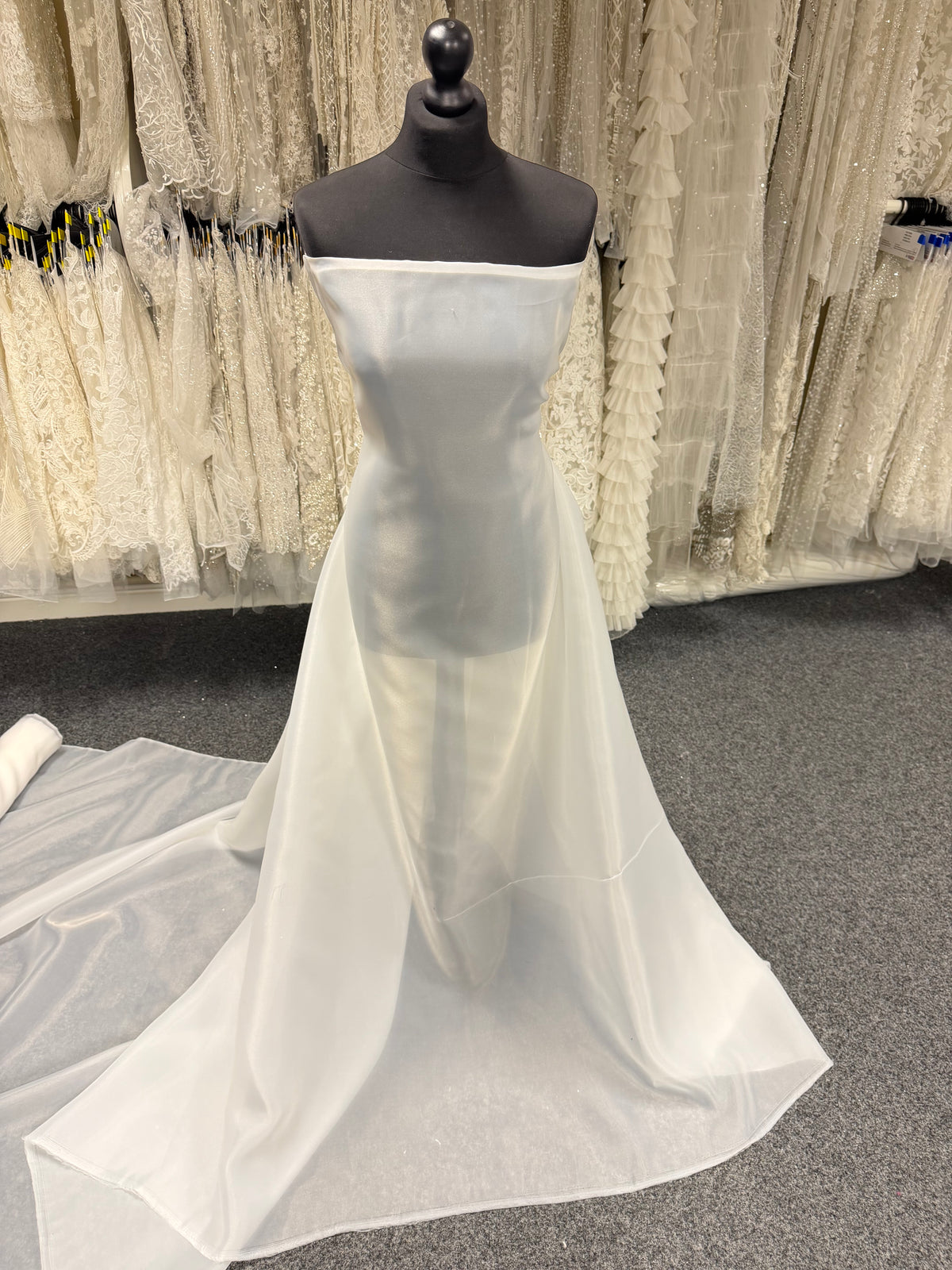 Organza satiné polyester ivoire - PB2005
