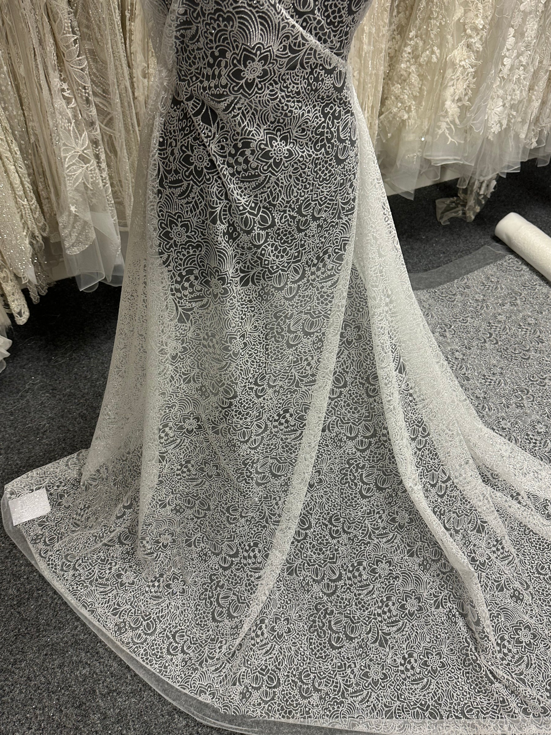 Tulle pailleté ivoire - Glouton