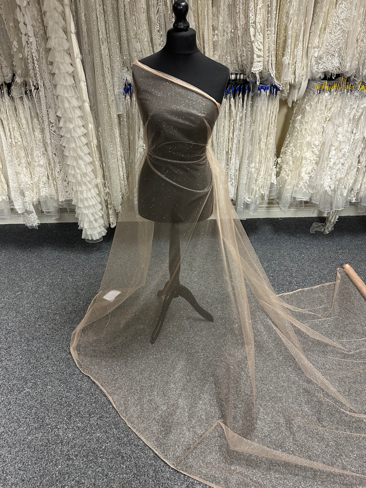 Tulle pailleté ivoire - Scalaway 