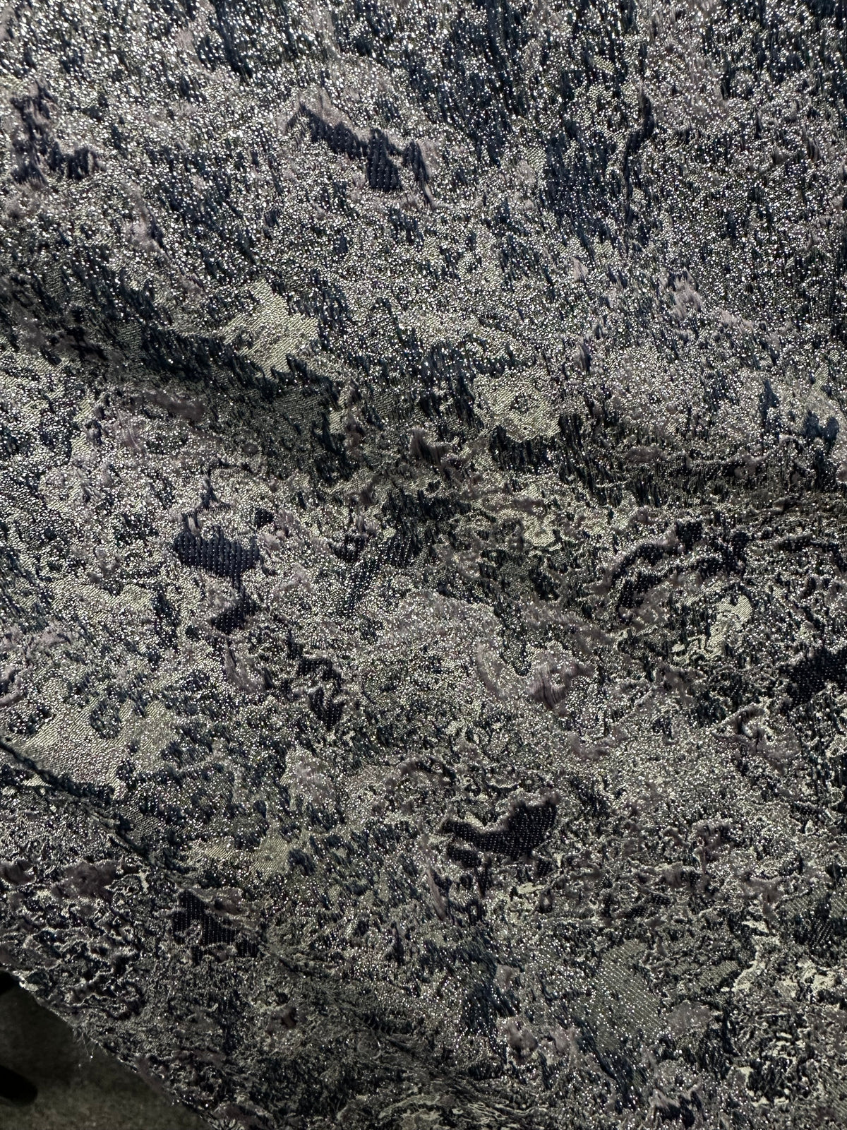 Jacquard Lurex texturé lavande - Latéral