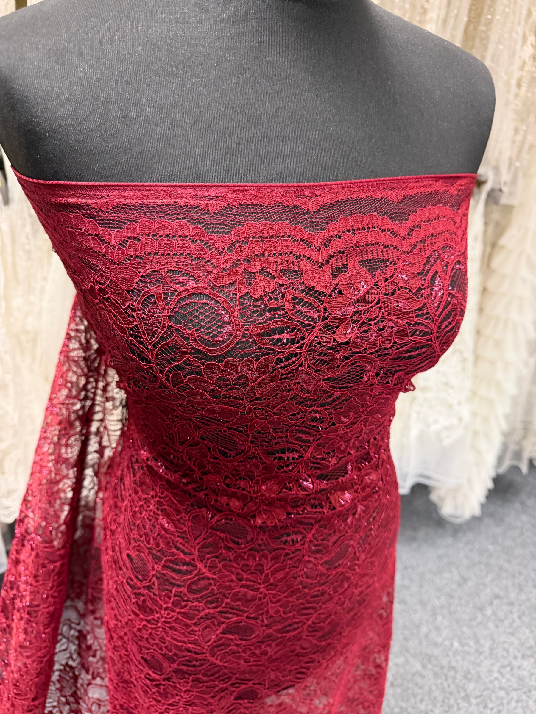 Wine Corded Lace - Mendap