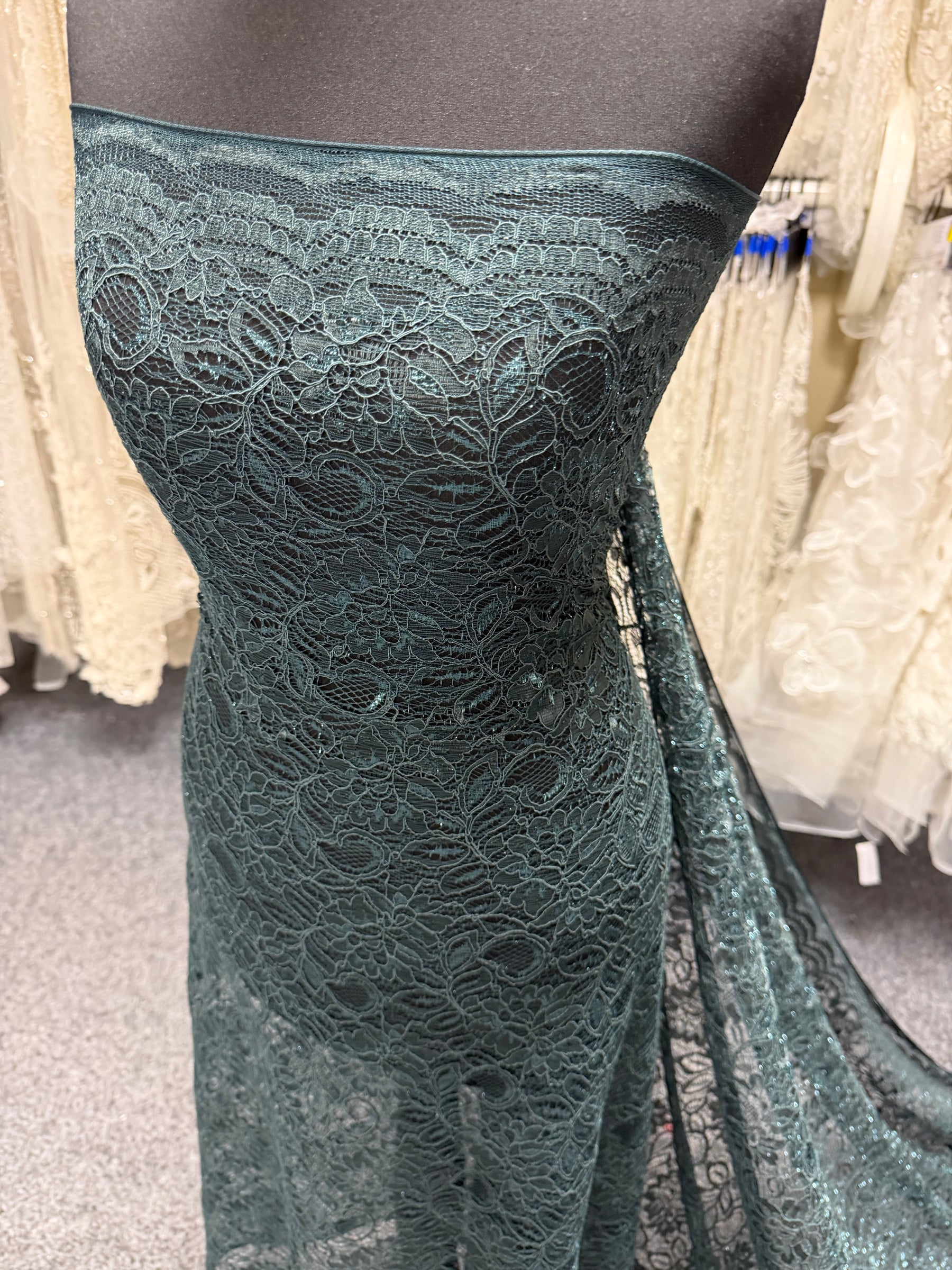 Bottle Green Corded Lace - Mendap