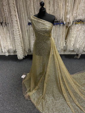 Tulle pailleté or pâle - Récupération