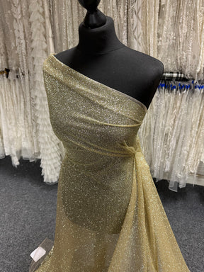 Tulle pailleté or pâle - Récupération