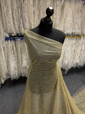 Tulle pailleté or pâle - Récupération