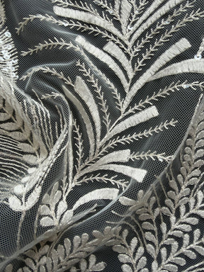 Dentelle brodée de sequins ivoire - EB3025