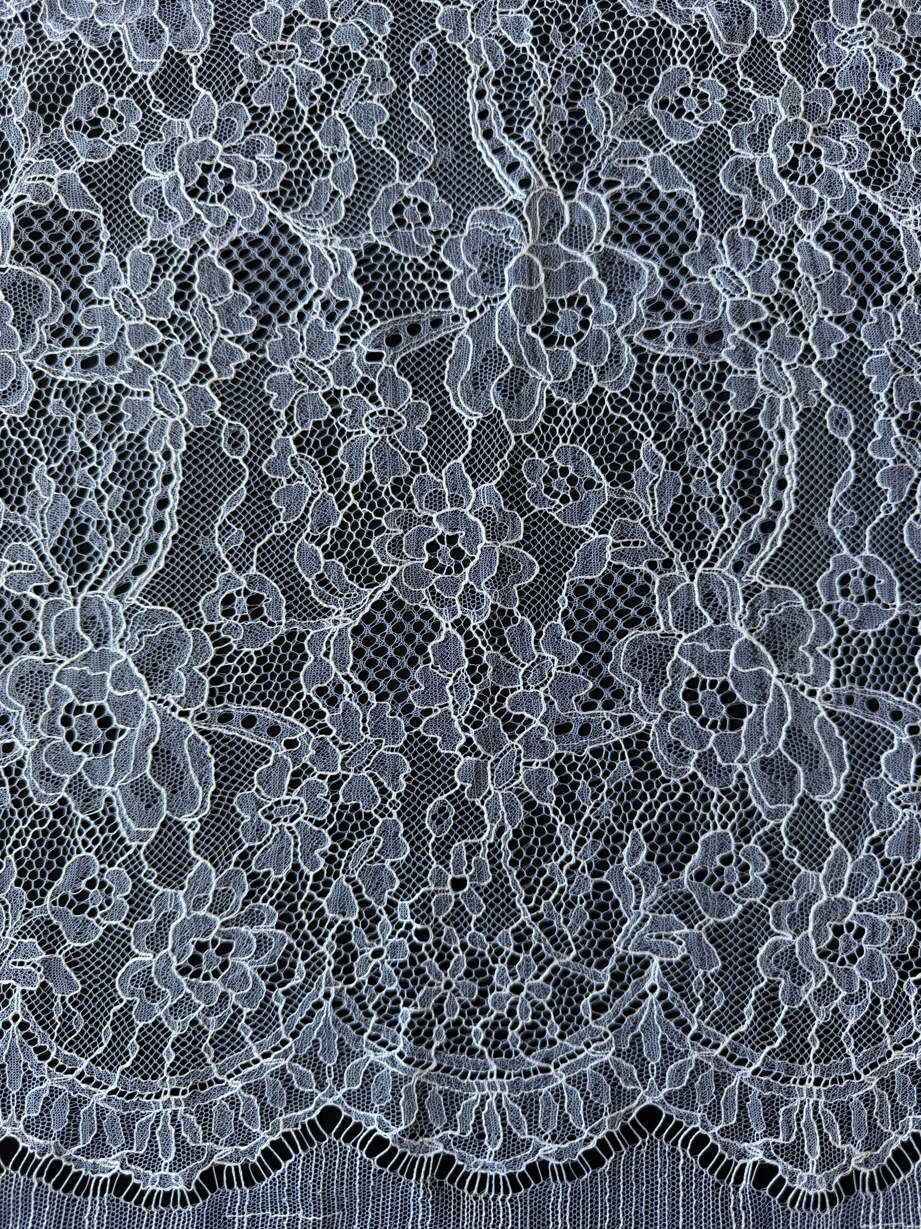 White Leavers Lace - P884