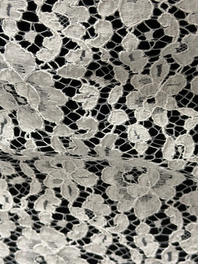 Ivory Corded Chantilly Lace Trim - T808