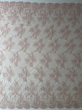 Dentelle Leavers rose cordonnet - P876