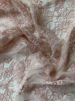 Dentelle Leavers rose cordonnet - P876