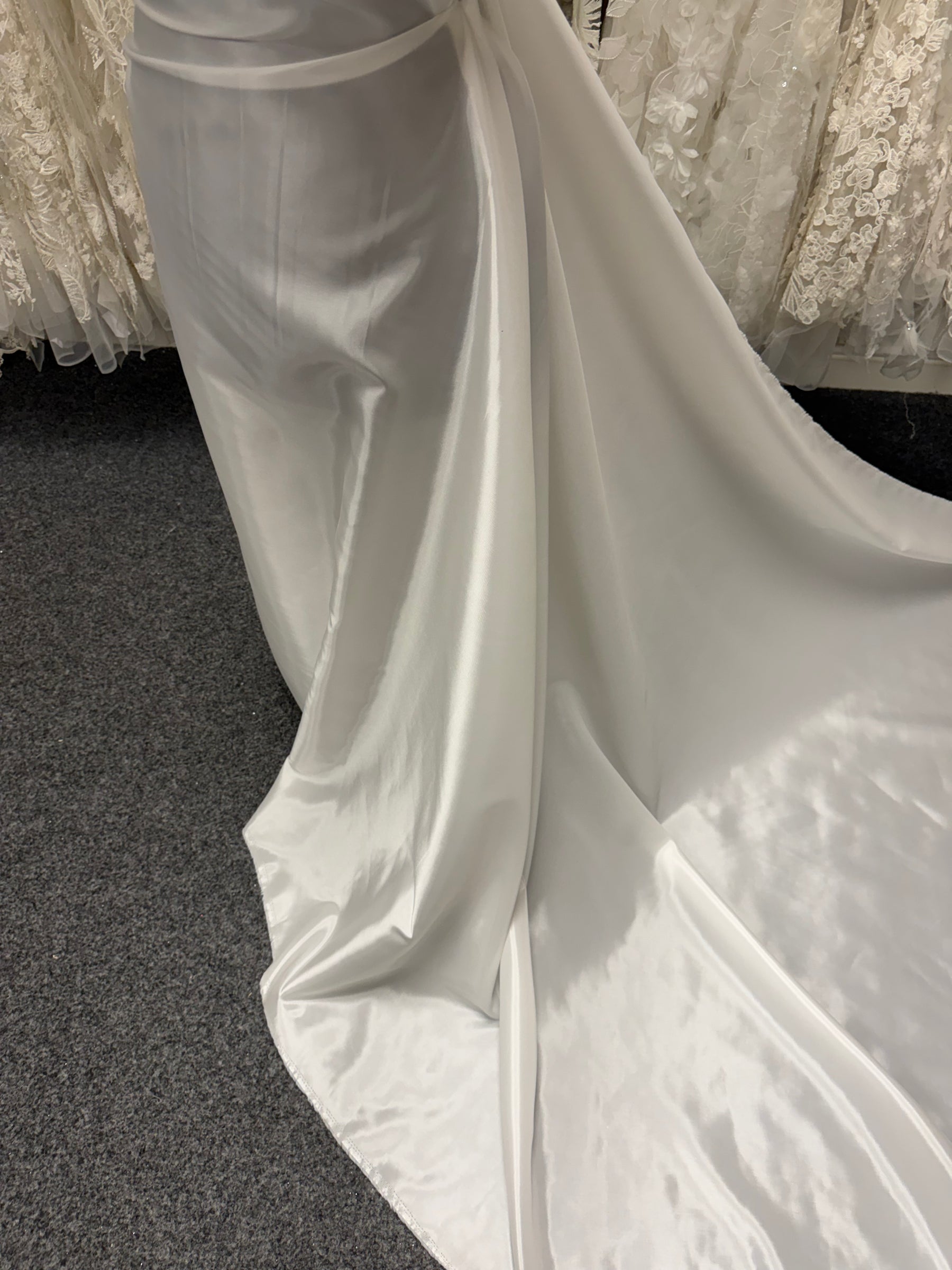 Tissu satiné acétate ivoire de luxe - Canter