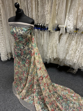 Dentelle brodée multicolore -EB3066