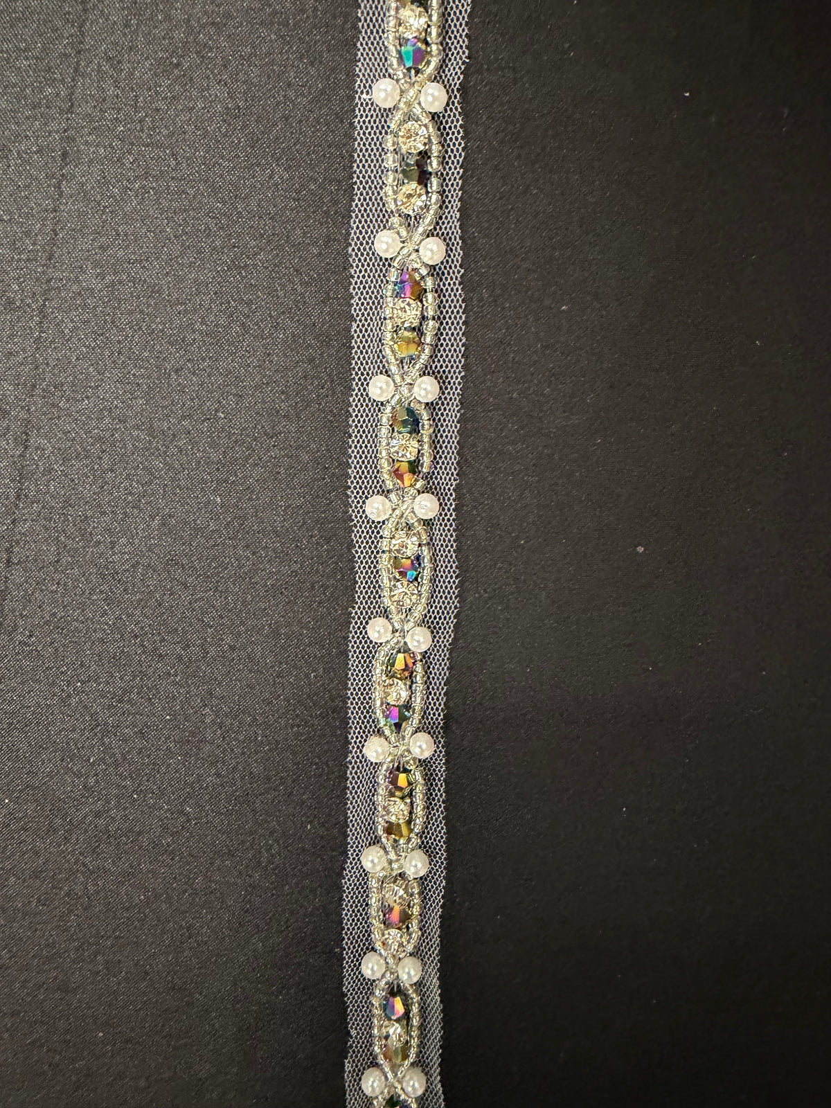 Bordure perlée multi-cristaux - EH1014