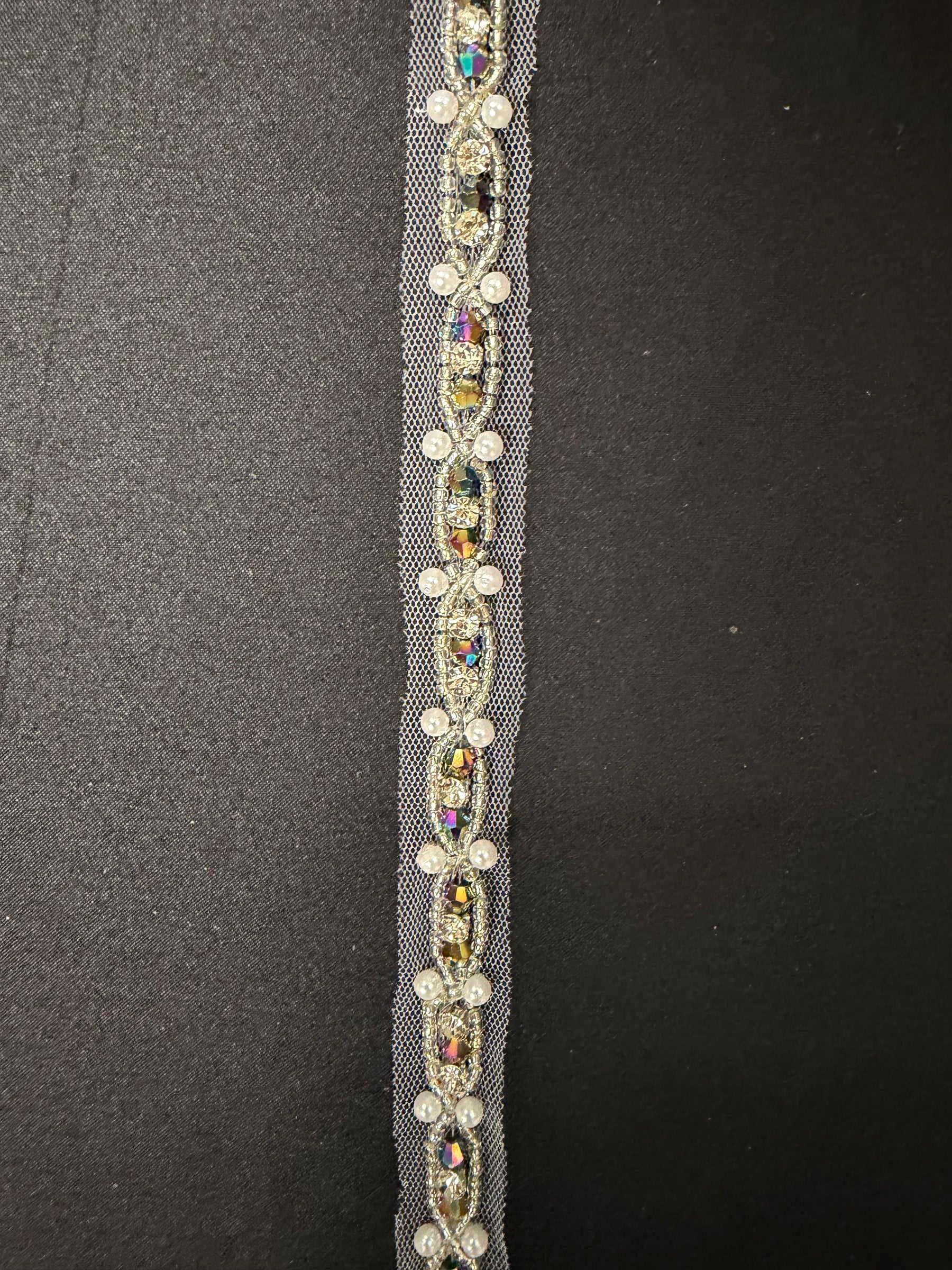 Bordure perlée multi-cristaux - EH1014