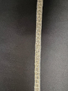 Bordure perlée argentée - EH2016