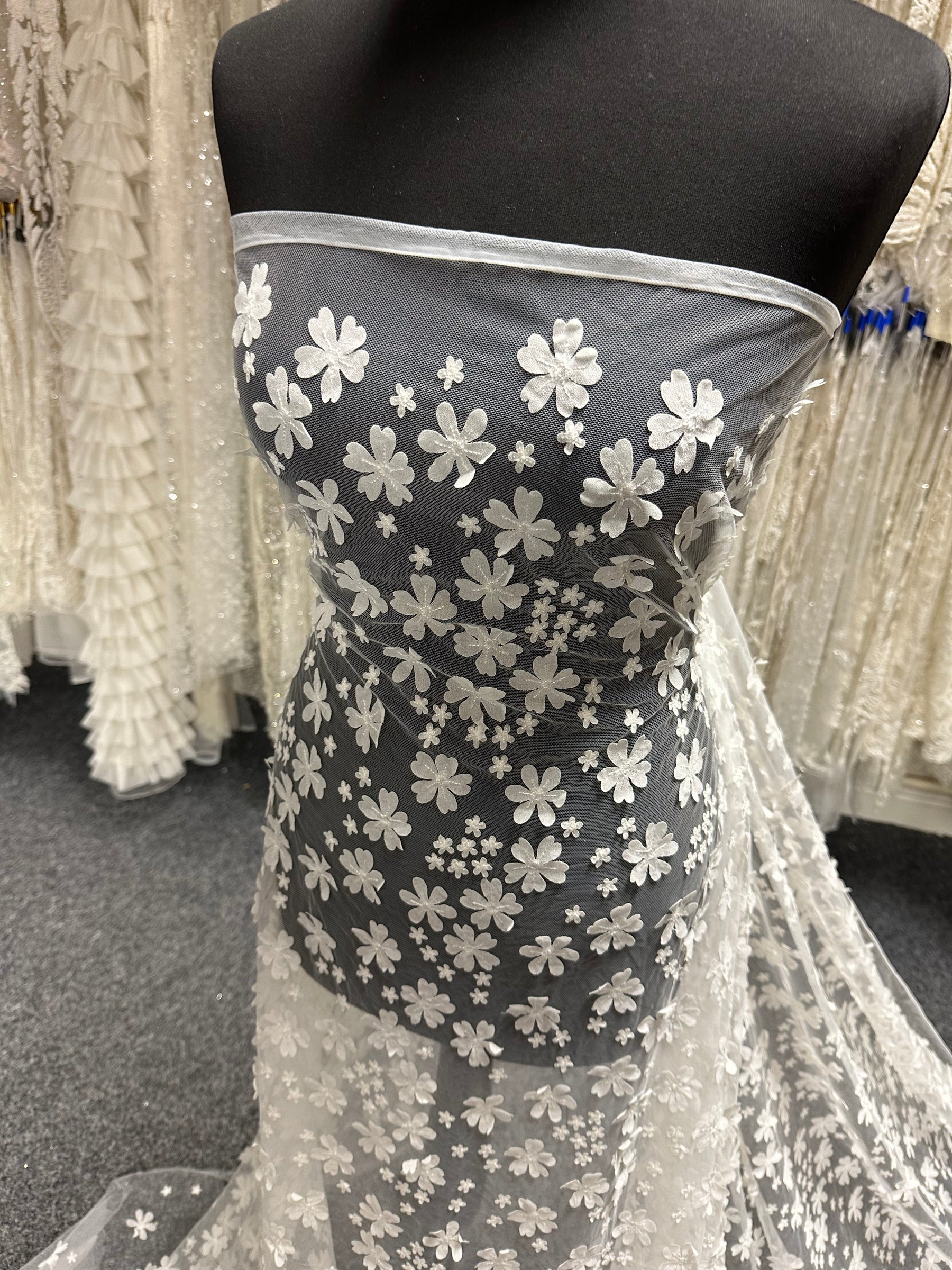 Dentelle brodée ivoire - EB5046