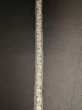 Bordure perlée en cristal ivoire - EH1016