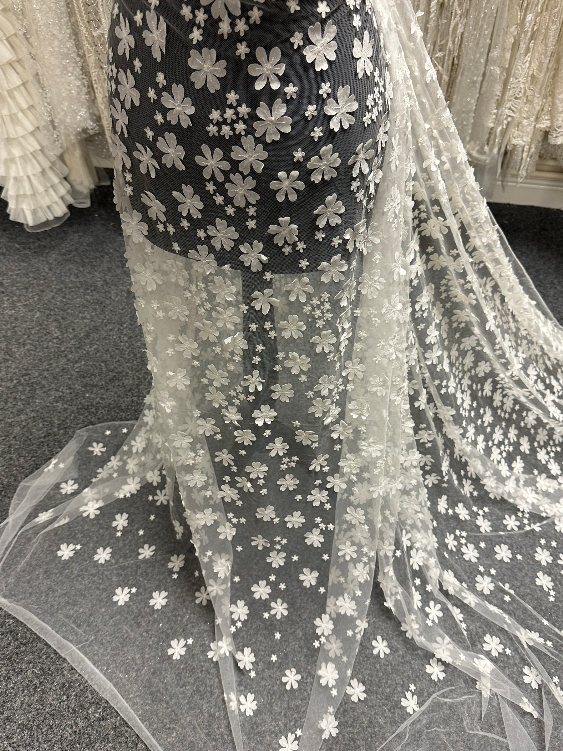 Dentelle brodée ivoire - EB5046
