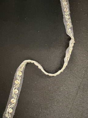Bordure perlée en cristal ivoire - EH1016
