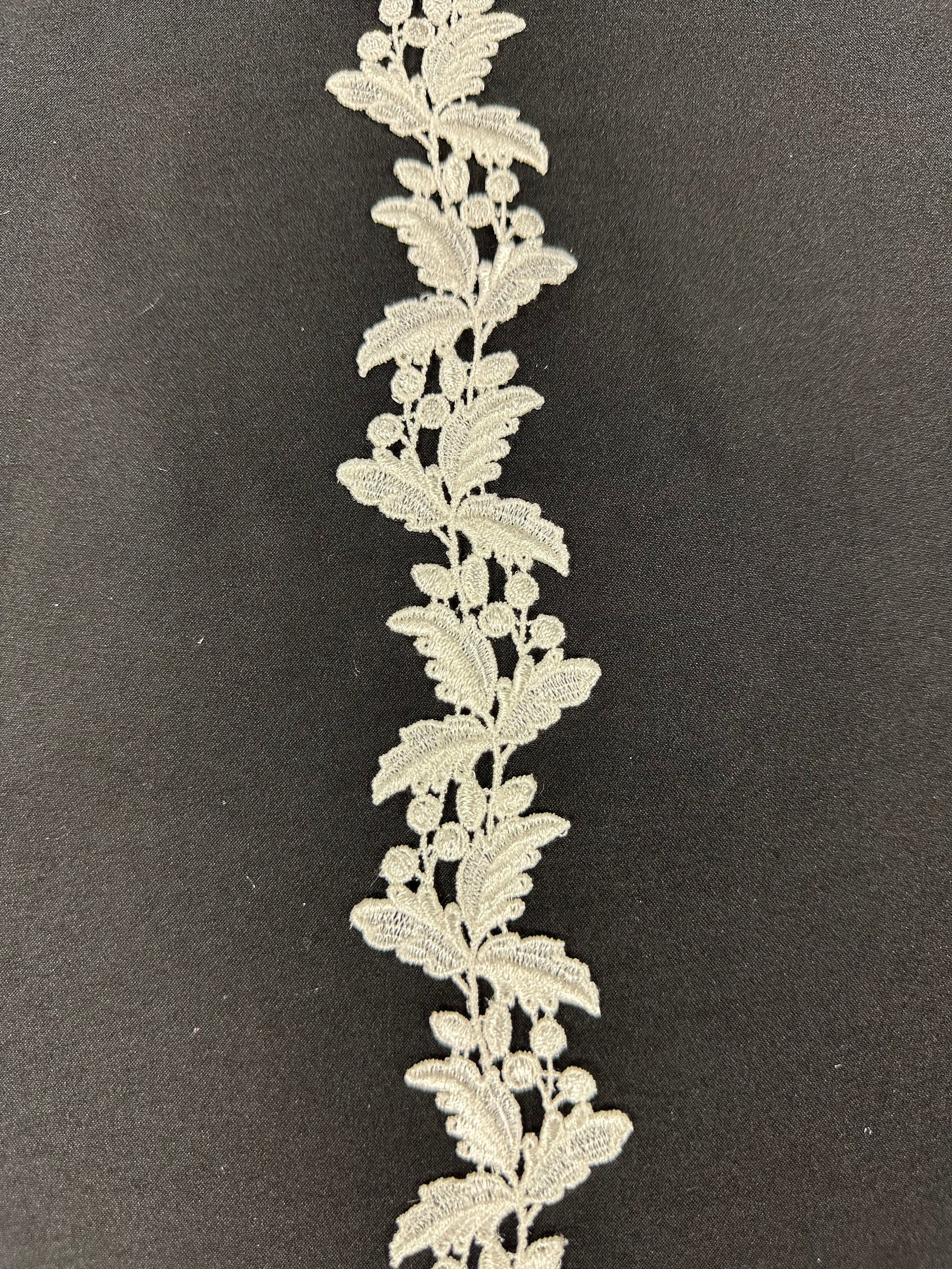 Bordure en dentelle guipure ivoire - T319