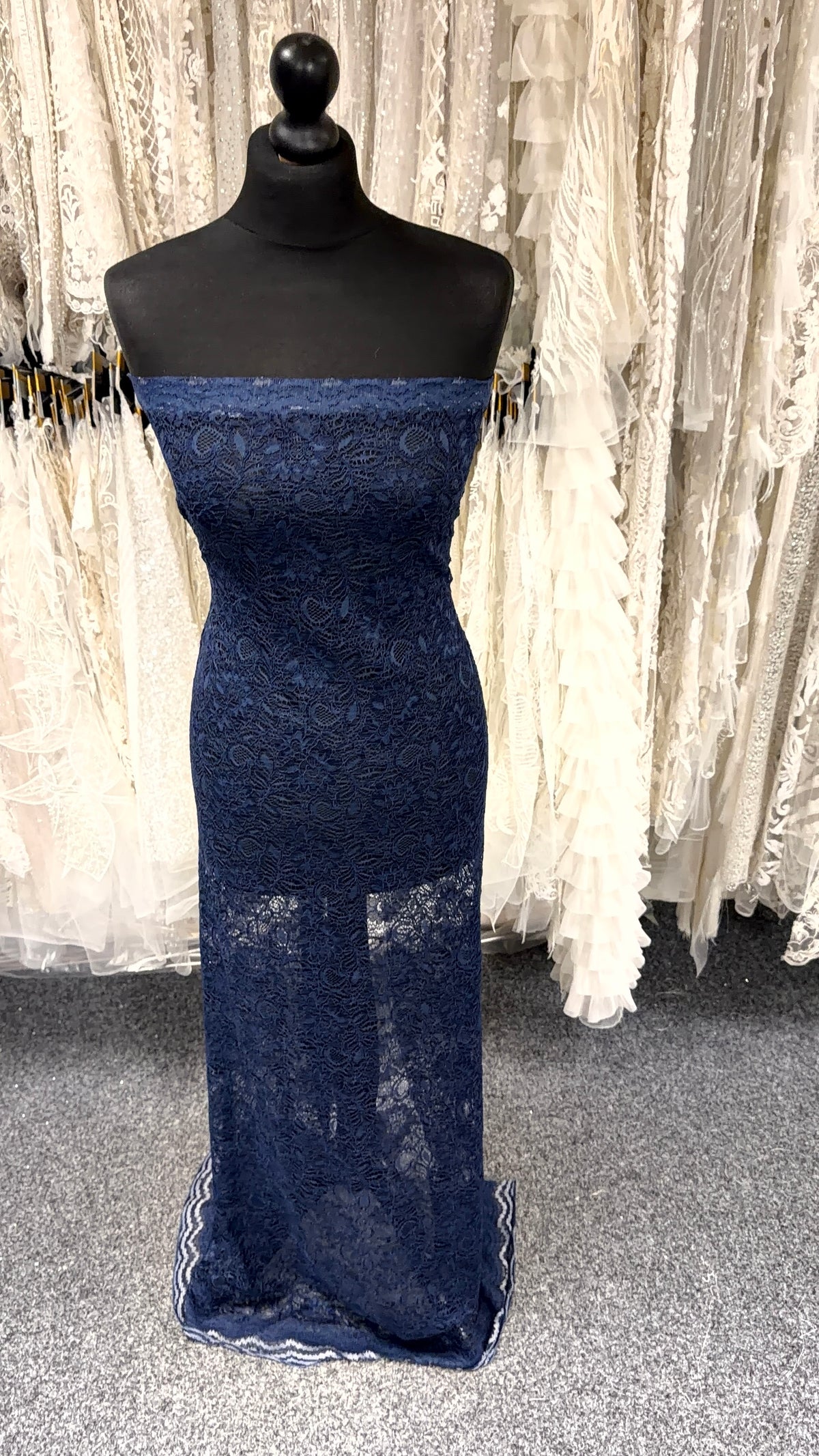 Dentelle cordée bleu arabe - Tocca