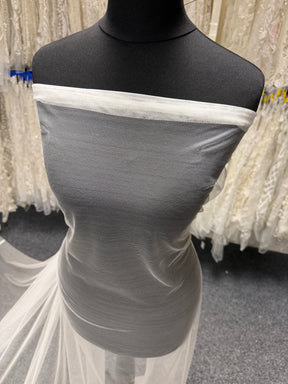 Tulle de soie ivoire - TU0067
