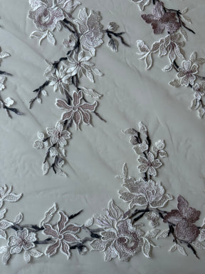 Dentelle rose brodée - EB5052