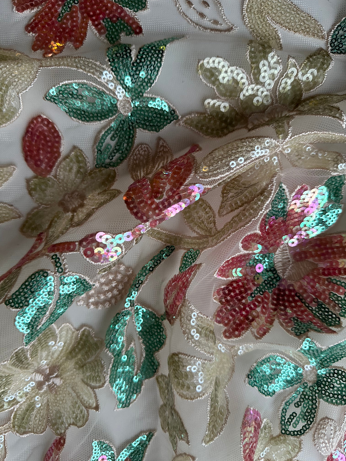 Dentelle brodée multicolore -EB3066