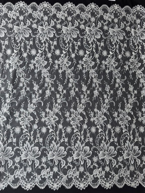Dentelle en ivoire brodée de cordelettes et de sequins - Ladina