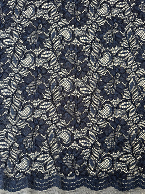 Dentelle cordée bleu arabe - Tocca