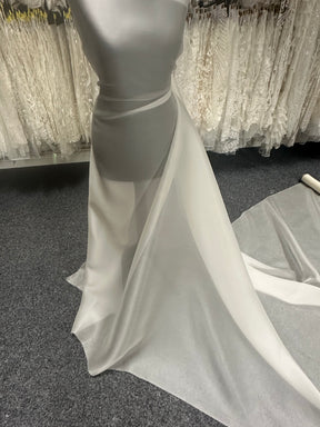 Organza de satin de soie ivoire - P771